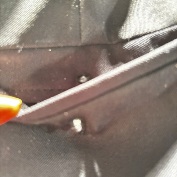 Haggar Dress Pants Mens Expand-o-Matic Navy Size 40/31 Back Button Missing - Picture 13 of 14